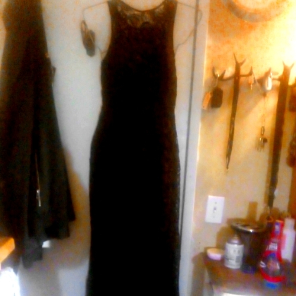 Sm medium prom black lace dress